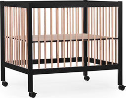 Childhome Park PA97 - Box met wieltjes - Verstelbaar op 3 hoogtes - Zwart/naturel - 98 x 78 x 82 cm