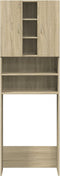 vidaXL - Wasmachinekast - 64x25,5x190 - cm - sonoma - eikenkleurig
