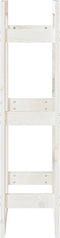 vidaXL - Haardhoutrek - 41x25x100 - cm - massief - grenenhout - wit