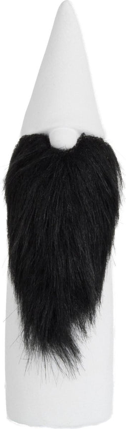 J-Line figuur Kerstman - keramiek/imitatiebont - zwart/wit - small