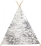 Wereldkaart Tipi Tent Zwart/wit Wigwam Speeltent / 100% katoen / 120 x 120 x 160 / 2 jaar garantie
