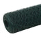 vidaXL Draadgaas hexagonaal 25x1.2 m staal met PVC coating groen