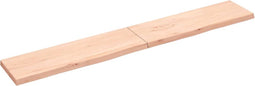 vidaXL - Wastafelblad - 200x30x(2-4) - cm - onbehandeld - massief - hout