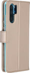 Accezz Hoesje Geschikt voor Huawei P30 Pro Hoesje Met Pasjeshouder - Accezz Wallet Softcase Bookcase - goud