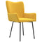 Eetkamerstoelen 2 st fluweel geel