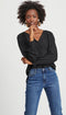 VILA VILUCY LS SHIRT - Doorknoop blouse - V-hals - XS