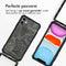 iMoshion iPhone 11 - Hoesje met Koord - Verstelbaar Koord - Zwart / Black Marble