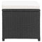 Tuinkrukken 2 st met kussens poly rattan zwart