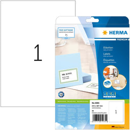 Herma 5065 - SuperPrint Etiketten - 210x297mm Zelfklevend - Wit