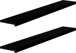 vidaXL - Vensterbanken - 2 - st - 160x30x2 - cm - massief - eikenhout - donkerbruin