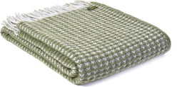 Plaid olijfgroen, 100% wol, patroon: Treetop