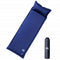 vidaXL - Kampeermatras - met - kussen - zelfopblazend - 1-persoons - marineblauw