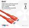 Club 3D - USB2 Type-C Bi-Directional Cable - Data 480Mb PD 240W (48V/5A) EPR M/M 2m Rood