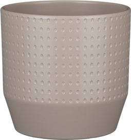Mica Decorations Nola Bloempot - 19x19x18 cm - Keramiek - Taupe