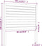 vidaXL - Hoofdbord - 106x4x100 - cm - massief - grenenhout - wit