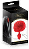 Sweet Caress - Buttplug met Ponpon - Rood - 3cm Diameter