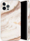 Selencia iPhone 12 (Pro) - Backcover - 100% gerecycled - Wit Marmer