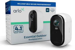 Arlo Essential2 - Beveiligingscamera 2K - Draadloos - Wit
