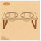 Ceruzo Dubbele Voerbak - RVS Bamboe - Antislip - Kleine Honden - 33x15x12.5 cm