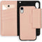 Selencia Hoesje Geschikt voor iPhone Xr Hoesje Met Pasjeshouder - Selencia Surya 2-in-1 Uitneembare Vegan Lederen Bookcase - Roze