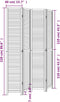 vidaXL - Kamerscherm - met - 4 - panelen - massief - paulowniahout - zwart