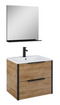 Atlantic Aria - Badmeubelset met spiegel en wastafel 60cm - Canela Eiken