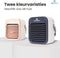 Aironex Draagbare Aircooler - Draadloze Luchtkoeler 300 ml - Geluidsarm - Blauw