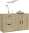 vidaXL - Dressoir - 100x33x59,5 - cm - bewerkt - hout - sonoma - eikenkleurig