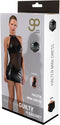 Guilty Pleasure - Wetlook halterjurkje met transparant middendeel - S