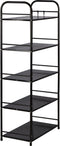 Keukentrolley Zwart op wieltjes - Keukenrek - 5 laags - Keuken Organizer Keukenkast - 32 x 59.5 x 133 cm