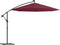 vidaXL - Zweefparasol - met - LED-verlichting - 350 - cm - azuurblauw