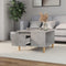 vidaXL - Salontafel - 55x55x36,5 - cm - bewerkt - hout - betongrijs