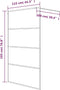 vidaXL - Inloopdouchewand - 115x195 - cm - transparant - ESG-glas - zilverkleurig