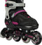 Nijdam Berry Blitz - 2-in-1 Combo Skeelers - Verstelbaar 37-40 - Zwart/Roze