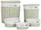 Mandenset DKD Home Decor Groen vlechtwerk 51 x 37 x 56 cm (5 Onderdelen)