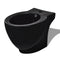 vidaXL Staand toilet en bidet set (zwart)