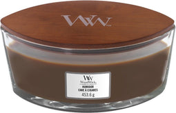 WoodWick Heartwick Flame Ellipse Geurkaars - Humidor