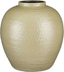 Mica Decorations Dorian Vaas - 34x34x34 cm - Terracotta - Lichtgroen