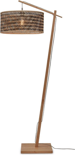 GOOD&MOJO Vloerlamp Java - Bamboe/Zwart - 75x50x176cm - - Staande lampen voor Woonkamer - Slaapkamer