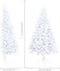 vidaXL - Kunstkerstboom - met - standaard - half - 120 - cm - PVC - wit