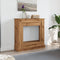 vidaXL - Haardombouw - 90x30x90 - cm - bewerkt - hout - artisanaal - eikenkleurig