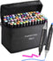Frankie's Toys Twinmarkers - Alcohol Markers - 80 Kleuren - Dubbelzijdige Tip (80 stuks)