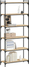 vidaXL - Boekenkast - 6-laags - 80x30x188 - cm - bewerkt - hout - sonoma - eiken