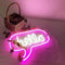 Retro Neon Verlichting – Hello – Roze/Wit