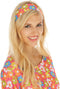 Dressforfun - Vrouwenkostuum Bloemenlady - Kort Elastisch Jerseykleed met Brede Mouwen - Kleurige Bloemenprint