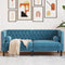vidaXL - Tweezitsbank - Chesterfield-stijl - en - bolsters - fluweel - blauw