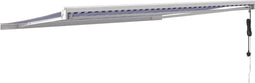 vidaXL - Uittrekbare luifel - 4 x 3 m - Blauw en wit