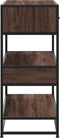 vidaXL - Wandtafel - 90x35x80 - cm - bewerkt - hout - bruin - eikenkleur