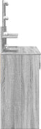 vidaXL - Kaptafel - met - LED-verlichting - 100x40x130 - cm - grijs - sonoma