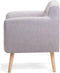MELBY - Chesterfield fauteuil - Grijs - Polyester